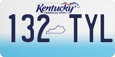 KY license plate 132TYL