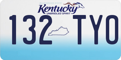 KY license plate 132TYO