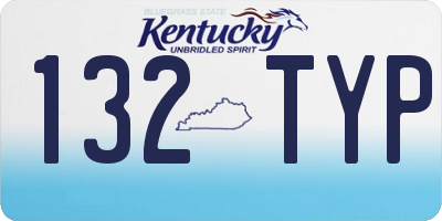 KY license plate 132TYP