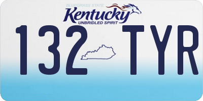 KY license plate 132TYR