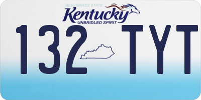KY license plate 132TYT