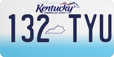 KY license plate 132TYU