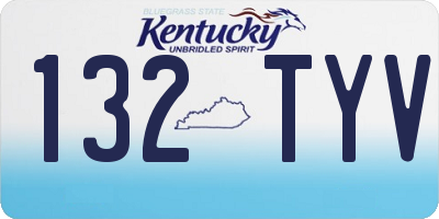 KY license plate 132TYV