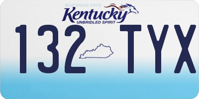 KY license plate 132TYX