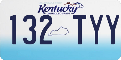 KY license plate 132TYY