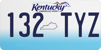 KY license plate 132TYZ