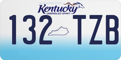 KY license plate 132TZB