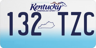 KY license plate 132TZC