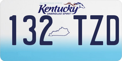 KY license plate 132TZD