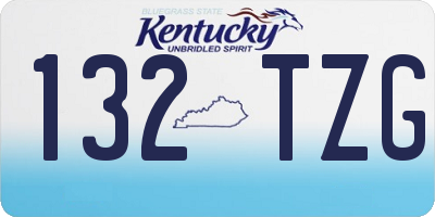 KY license plate 132TZG