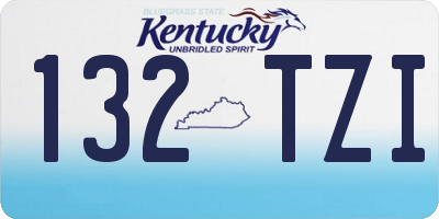 KY license plate 132TZI