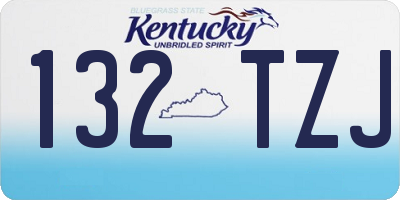 KY license plate 132TZJ