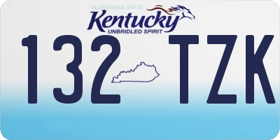 KY license plate 132TZK