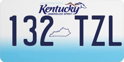 KY license plate 132TZL