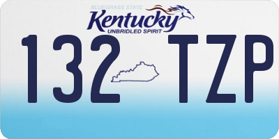 KY license plate 132TZP