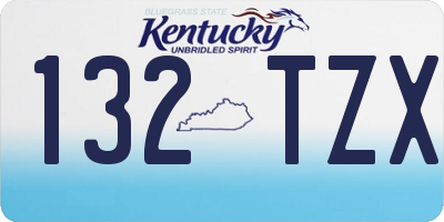 KY license plate 132TZX