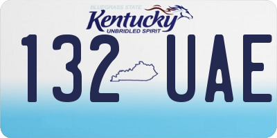 KY license plate 132UAE