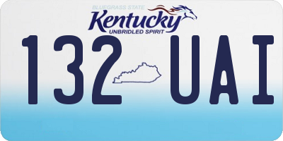 KY license plate 132UAI