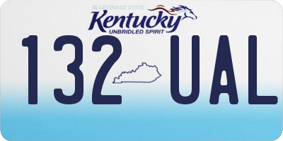 KY license plate 132UAL