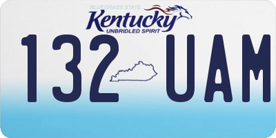 KY license plate 132UAM