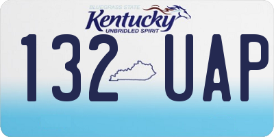 KY license plate 132UAP