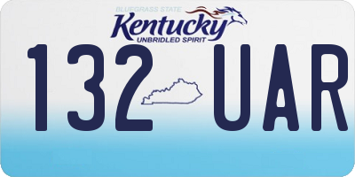 KY license plate 132UAR