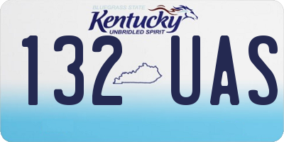 KY license plate 132UAS