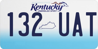 KY license plate 132UAT