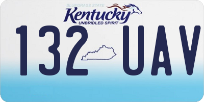 KY license plate 132UAV