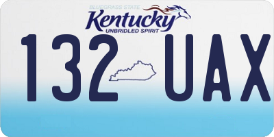KY license plate 132UAX