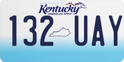 KY license plate 132UAY