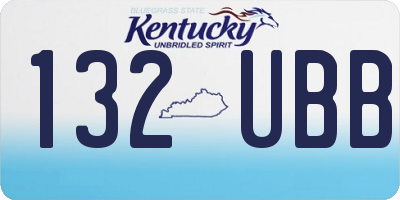 KY license plate 132UBB