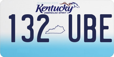KY license plate 132UBE