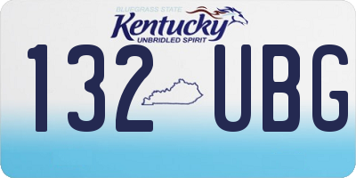 KY license plate 132UBG