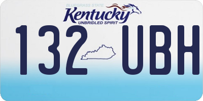 KY license plate 132UBH