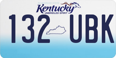 KY license plate 132UBK