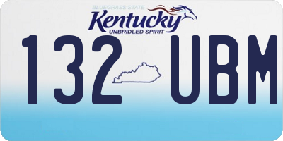 KY license plate 132UBM