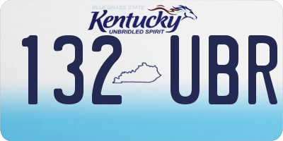 KY license plate 132UBR