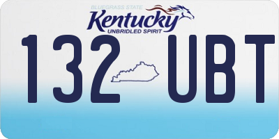 KY license plate 132UBT