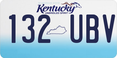 KY license plate 132UBV