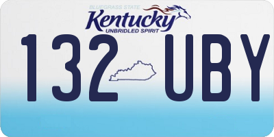 KY license plate 132UBY