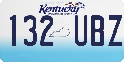 KY license plate 132UBZ