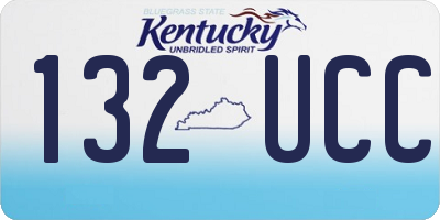 KY license plate 132UCC