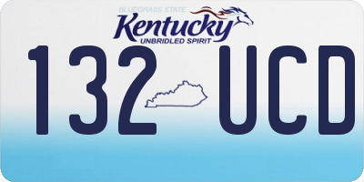 KY license plate 132UCD