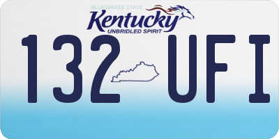 KY license plate 132UFI