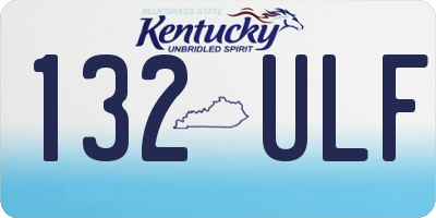 KY license plate 132ULF