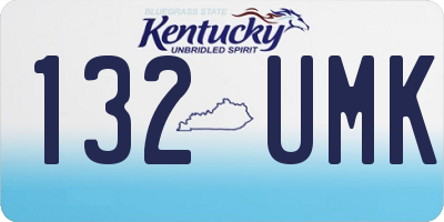 KY license plate 132UMK