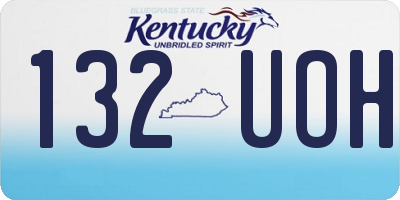 KY license plate 132UOH