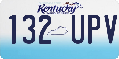 KY license plate 132UPV
