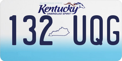 KY license plate 132UQG